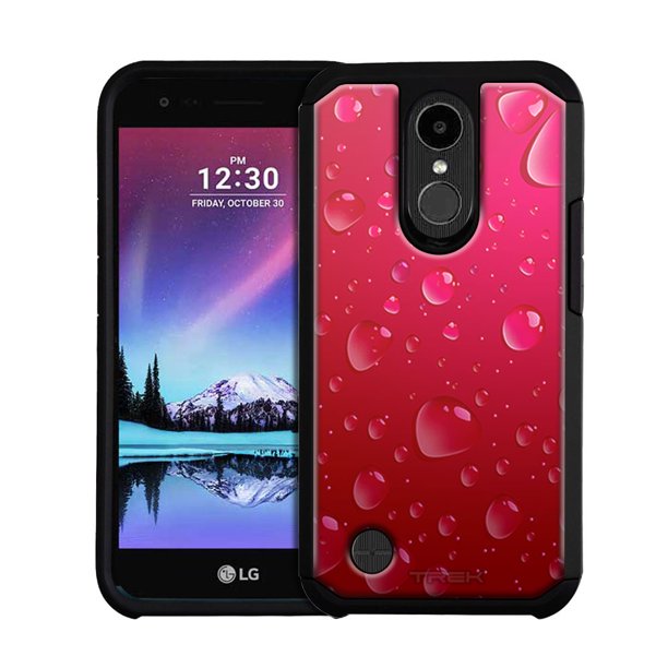 Lg K V Hybrid Slim Case Red Water Drops Walmart Com