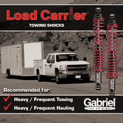 Gabriel 43048 Load Carrier Rear Towing Shock Absorbers Fits Toyota Tacoma; Chevrolet; Dodge; Ford; International; Jeep; Mazda; Mitsubishi; Nissan; Plymouth (1 Pair)