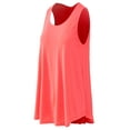 thumbnail image 4 of URBAN DAIZY Women's Casual Sleeveless Top Scoop Neck Round Hem Loose Fit Flowy Tunic Basic Tank T Shirt UD02_T21074 Dk Coral 2X, 4 of 6