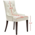 thumbnail image 4 of SAFAVIEH Amanda 19''H Tufted Chair Nickel Nail Head Flat Cream, 4 of 6