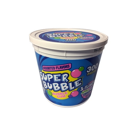 Super Bubble, Tutti Fruity Grape Apple Assorted Bubble Gum, 54