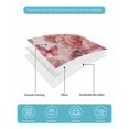 thumbnail image 4 of Quilt King Size Bedding Set, Pink Roses Reversible Summer Quilt 3 Pieces, Spring Floral Elegant Pastoral Butterfly Retro Lightweight Bedspreads Coverlets with 2 Pillow Shams for All Seasons, 4 of 5