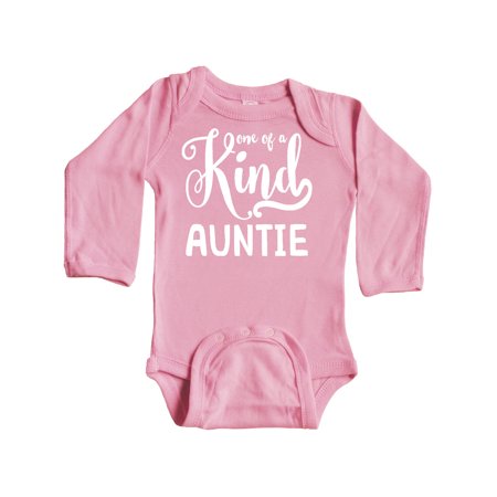 

Inktastic Gift for Aunts | One of a Kind Auntie (white) Gift Baby Girl Long Sleeve Bodysuit