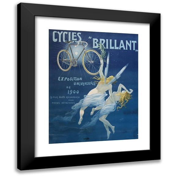 Henri Boulanger Gray 12x14 Black Modern Framed Museum Art Print Titled - Cycles’Brillant „Universal Exhibition of 1900’ (1900)