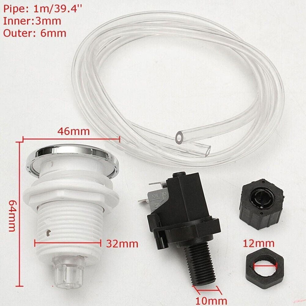 On/Off Push Buttons Switch Jetted Jet Bath Hot Tub Spa Hose Air Pool