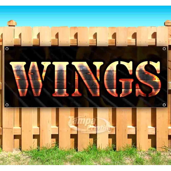 Wings 13 oz Vinyl Banner With Metal Grommets