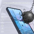 thumbnail image 2 of KOMI for Google Pixel 7a Case, Silicone Phone Case with 2 Screen Protector, Soft Anti-Scratch Microfiber Lining, Full Body Shockproof Slim Cover Support Wireless Charging, Navy, 2 of 5