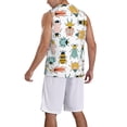 thumbnail image 5 of Easygdp Hand Drawn Vintage Coffee Men's Mesh Basketball Jersey Quick Drying Sleeveless Shirts Fitted Muscle Tank Tops Sport Round Neck T-Shirt - Medium, 5 of 9