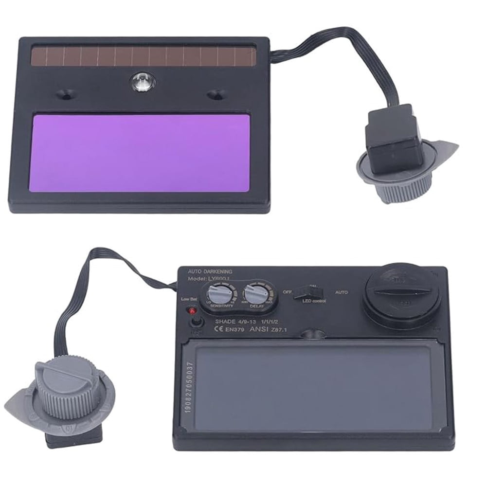 New solar car lens panel welding helmet protective shield equipped with LED ligh