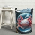 thumbnail image 6 of Zufioo Bubbles Axolotl Fantasy Print Round Dirty Clothes Basket, Waterproof Standing Dirty Clothes Bag, Suitable for Home, Bathroom, Car Trunk-Medium, 6 of 6
