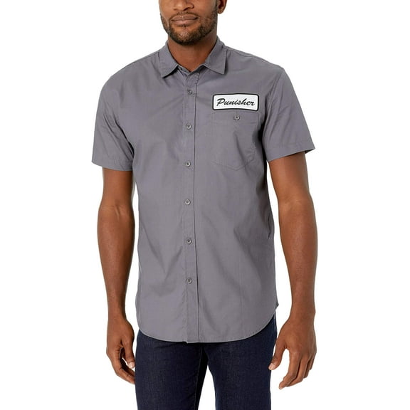 Punisher Men's Work Short Sleeve Woven Work Shirt