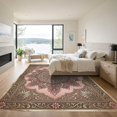 thumbnail image 3 of ODIKA 4'x6' Machine Washable Non-Slip Area Rug, Oriental Blush Pink High Traffic Rug, Pink, 974766, 3 of 7
