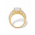 thumbnail image 2 of PalmBeach Jewelry Cushion-Cut and Marquise-Cut Cubic Zirconia Engagement Ring 4.35 TCW in Platinum-Plated or Yellow Gold-Plated Sterling Silver, 2 of 5