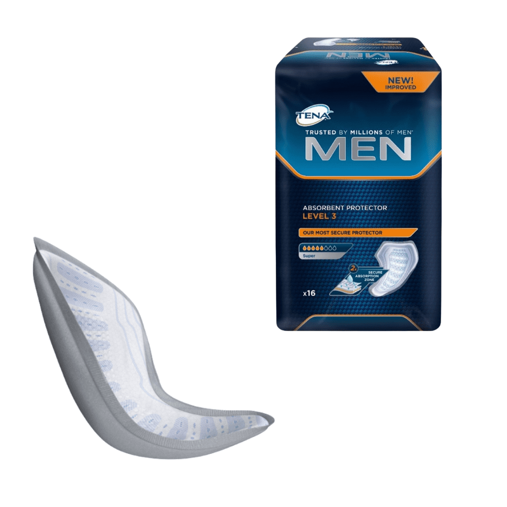 TENA® MEN Level 3 - 16 incontinence pads Packaging 1 pack of 16 units