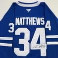 thumbnail image 2 of Autographed/Signed Auston Matthews Toronto Maple Leafs Authentic Blue Hockey Jersey Fanatics COA, 2 of 4