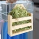 thumbnail image 2 of Estante para comedero de para conejos, dispensador de hierba de madera, soporte de alimentación para animales pequeños para conejitos en jaula, 2 of 6