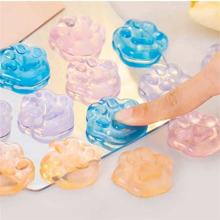 Yunuuuoa 1 Packs Stress Relief Toys Fidget Sensory Toys for Adults Anxiety Relaxation Focus Desk Gadgets Gifts Squeeze Ball Paw Shape Decompression Sensory Fidgets for Office Home Travel Calming Toys
