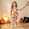 thumbnail image 5 of Gerichy Halloween Pajamas Kids Pjs Set Toddler Baby Girl Cotton Long Sleeve Crewneck Tops Matching Sleepwear 2T-9T, 5 of 7