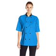 thumbnail image 1 of Vtex 0494-5107 Uncommon Threads Womens Havana Chef Coat SS Mesh, Cobalt - 3XL, 1 of 1