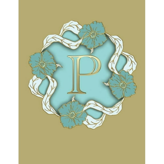 P: 100 Pages 8.5" X 11" Monogram Notebook College Ruled Line Paper, (Paperback)