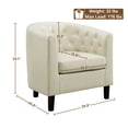 thumbnail image 3 of Emma Button Tufting Accent Arm Chair by Naomi Home-Color:Black, 3 of 3