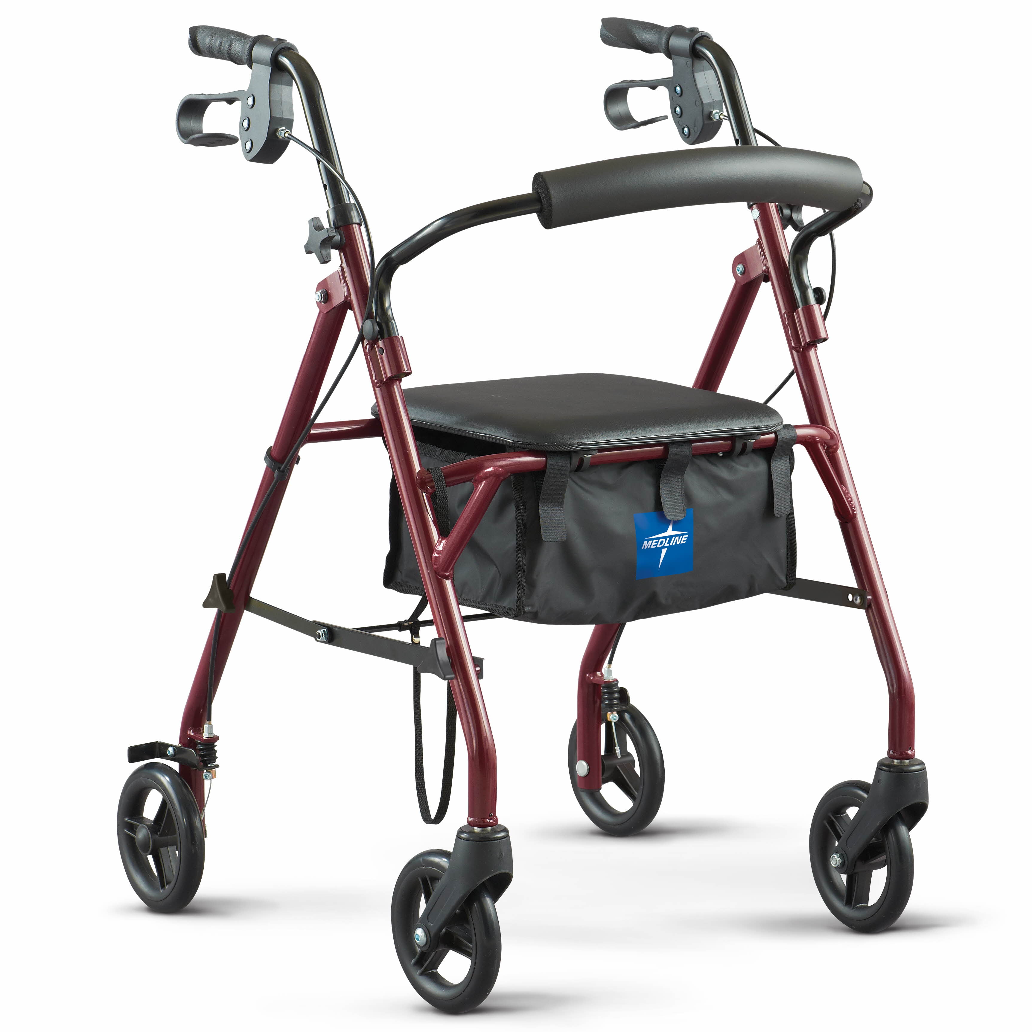 Medline Steel Foldable Rollator Walker