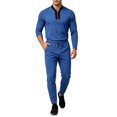 thumbnail image 2 of Zormilly Track Suits Mens Quarter Zip Pullover Elastic Waist Joggers Lounge Set with Pockets Casual Two Piece Outfits Sets, M-3XL, 2 of 5