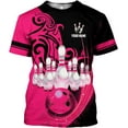 thumbnail image 6 of Personalized Bowling Shirt Custom Name Bowling Jersey Shirts Gift for Women & Men Womens Polo Team 3D Unisex Short Sleeve (Purple, S), 6 of 9