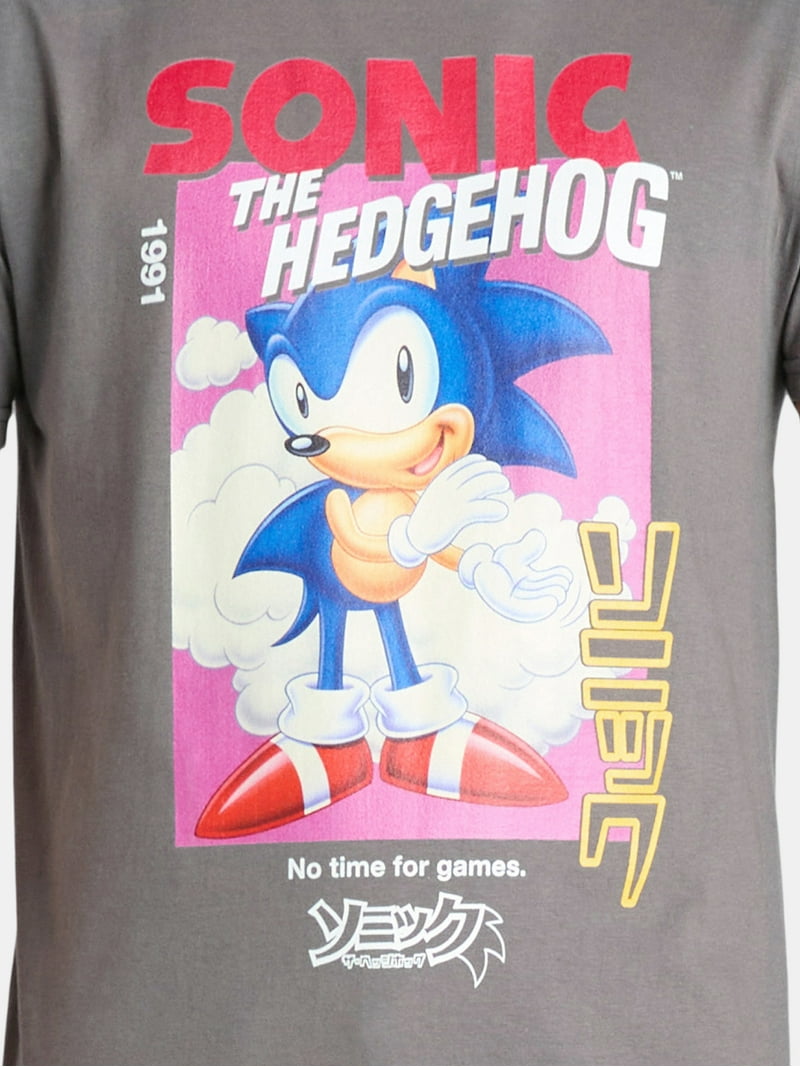Sonic The Hedgehog Men's Graphic Tee, Sizes S-XL, Cotton, Retro
