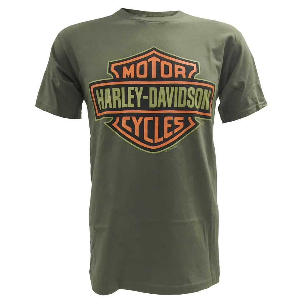 Harley-Davidson - Men's T-Shirt, Bar & Shield Short Sleeve Tee, Green 30290593 - Walmart.com
