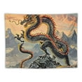 thumbnail image 5 of Chilfamy  Dragon Tapestry, Chinese Dragon Chinese Style Soaring Dragon Landscape Tapestry, Wall Art Hanging for Bedroom Living Room Dorm 40x30inch, 5 of 6