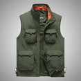 thumbnail image 2 of Feipeng Men's Casual Lightweight Outdoor Fishing Work Safari Travel Photo Cargo Vest Jacket Multi Pockets, 2 of 6