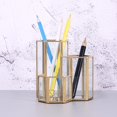 thumbnail image 5 of Caja de almacenamiento con forma de florero con tres hexágonos huecos para brochas de maquillaje y bolígrafos con estilo nórdico, 5 of 5