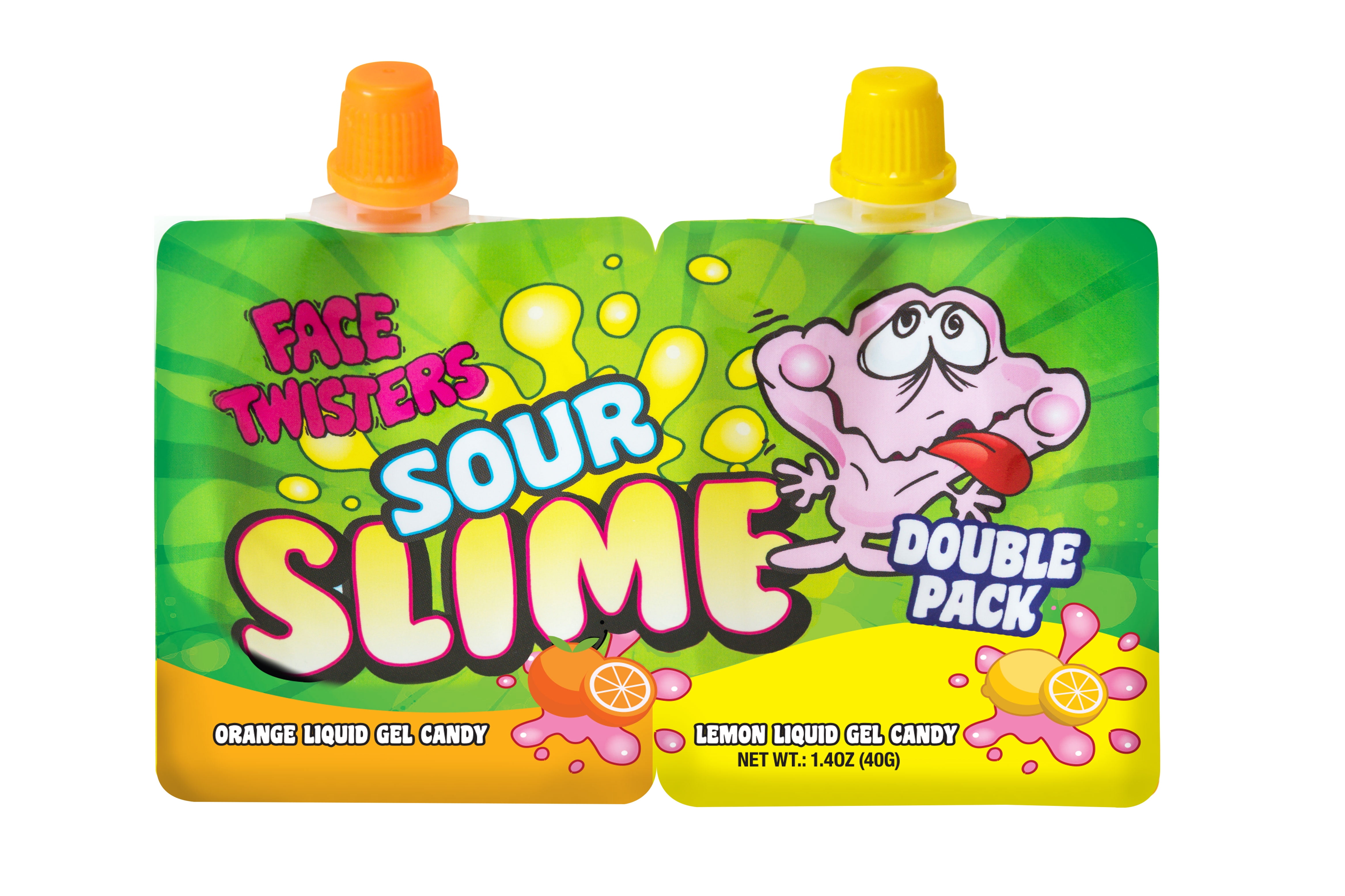 Face Twisters Stretchy Scented Sour Slime, Multicolor, 18 Count (2 Pack)