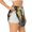 White, variant on Sunshine Jungle Dinosaur Pattern Women's 2 in 1 Athletic Running Shorts High Waisted Workout Casual Gym Sweat Shorts with Comfy Liner Zipper Pockets-Large