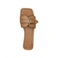 thumbnail image 2 of LSLJS Straight-line Belt Buckle Decorated Solid Color Rectangula Open Toe Sandals, Womens Sandals, 2 of 6
