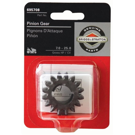 Briggs & Stratton 5086K Genuine Pinion Gear 695708, for Aluminum and Plastic Ring Gears