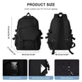 thumbnail image 2 of Mochila escolar coowoz impermeable ligera negra 20L, 2 of 7