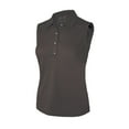 thumbnail image 1 of Monterey Club Women's Floral Emboss Texture Polo Sleeveless #2095, 1 of 2