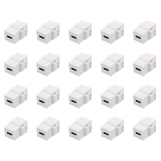 USB 3.1 Tipo C Keystone A Jack Acoplador Inserta Puerto Enchufe () Blanco