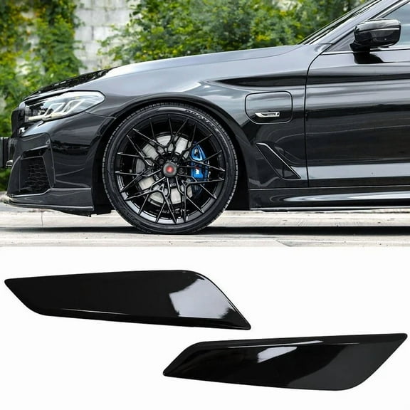 Aniceparthy For 2017-2020 BMW G30 5 Series Pair Gloss Black Fender Duct Trim Left&Right Side
