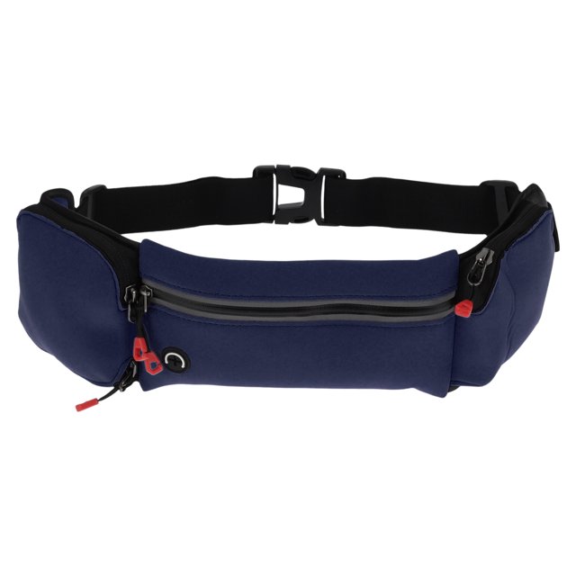 Ofertas Únicas 1 Pc Cinturón Ligero para Correr con Cremallera Bolsa de Cintura Deportiva para Teléfono Deportivo y Botella Oscura Azul