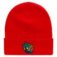 thumbnail image 5 of Vacation Time Embroidered 12 Inch Long Knitted Beanie - Red OSFM, 5 of 5