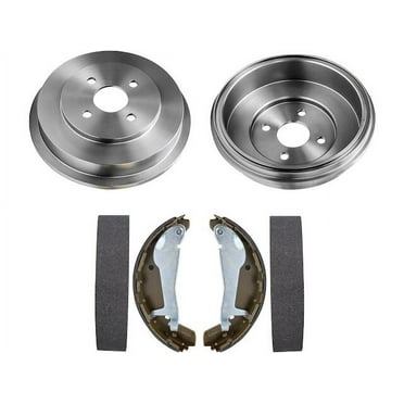 Rear Brake Pad Set and Brake Drum Kit - Compatible with 2009 - 2010 Chevy Cobalt