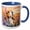 Blue/White, variant on 3drose, Sweet Beagle Dog Surrounded by Colorful Wildflowers in a Meadow, 11oz Two-tone Green Mug