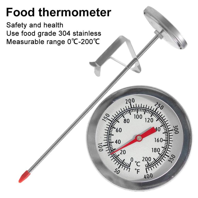 Frying Oil Fryer Fries Fried Chicken Wings Bbq Grill Thermometer Stainless  Steel，Deep Fry Thermometer，Dial Thermometer，Best for Turkey,BBQ,Grill