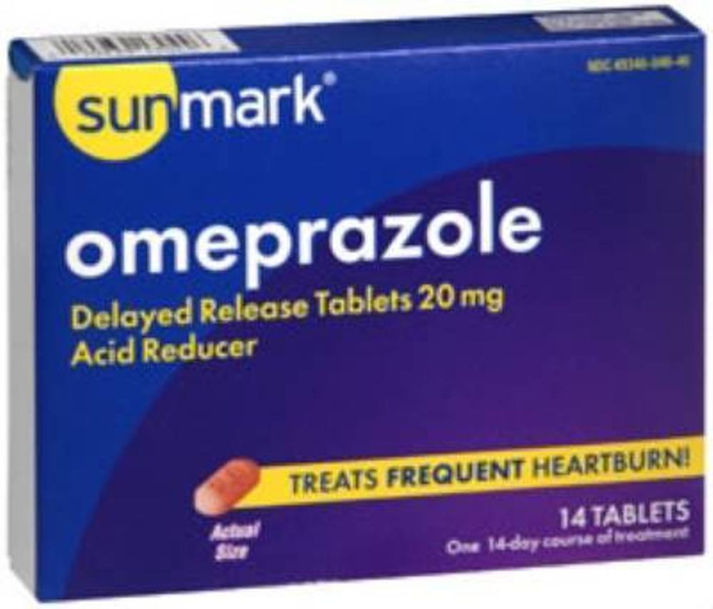 Omeprazole Tablet Sunmark 20Mg Generic Prilosec Otc 1