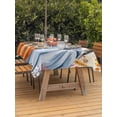 thumbnail image 2 of Outdoor Tablecloth with Umbrella Hole and Zipper, Fall Pumpkin Rectangle Table Cloth 60x102 Inch Waterproof Tablecloth, Thanksgiving Orange Blue White Leaves Picnic Table Cover for Patio Camping, 2 of 7