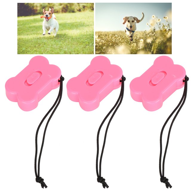 Clicker para Entrenador de Mascotas ANGGREK SoundsTrainer de Entrenamiento de Tres Volúmenes Rosa Tamaño Pequeño