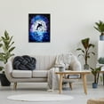 thumbnail image 3 of Stupell Industries Dolphin Full Moon Splash Animals & Insects Painting Black Framed Art Print Wall Art, 24 x 30, 3 of 9